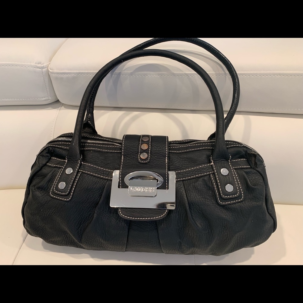 Guess black leather handbag